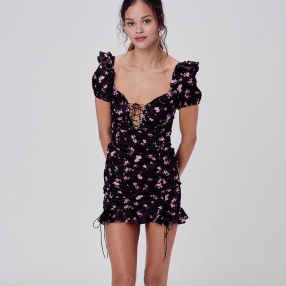 NEW For Love & Lemons Laramie Mini Dress - Picture 1 of 8